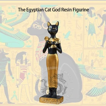 The ancient Egyptian cat god guardian tabletop ornament  Egyptian travel collectible home decoration handicraft decoration