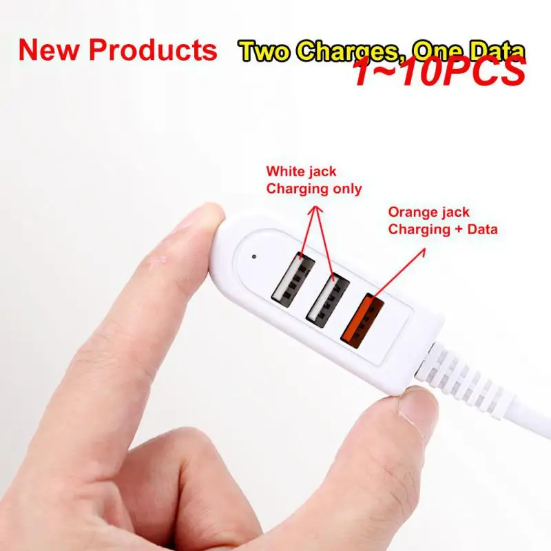 

1~10PCS USB cable Extension Charger Line Hub More than Splitter New Style 3 USB HUB Charging Cable Fast Charge USB Extension
