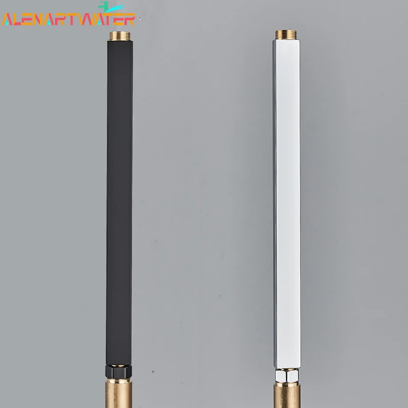 Shower Pipe Extension Square Bathroom Shower Arm Stainless Steel Round 30 cm