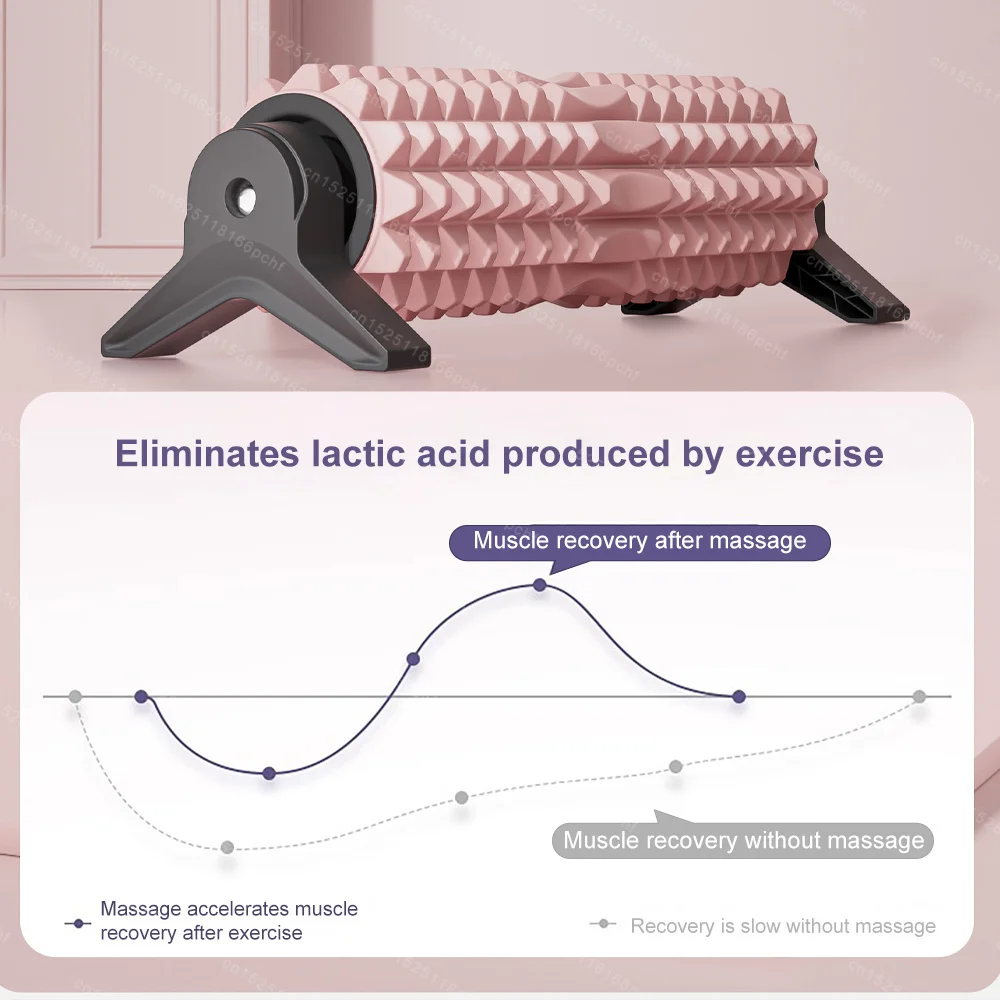 42X12Cm Foam Roller-for Deep Tissue Massage with Stand High Load Bearing Non-Slip Surface Muscle Relaxation Fitness Therapy ﻿
