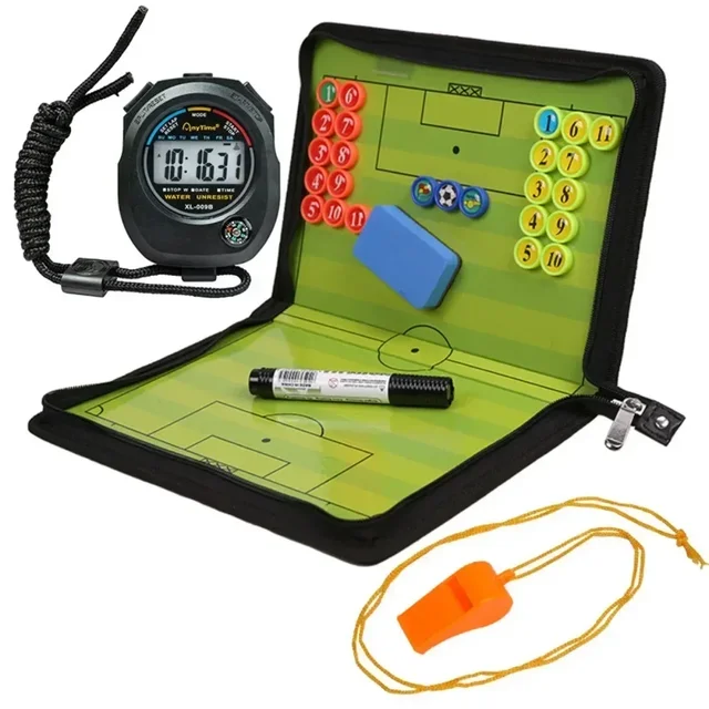 Soccer Tactical Board 11-person System Football Clipboard Foldable Magnetic for Coach Training 2