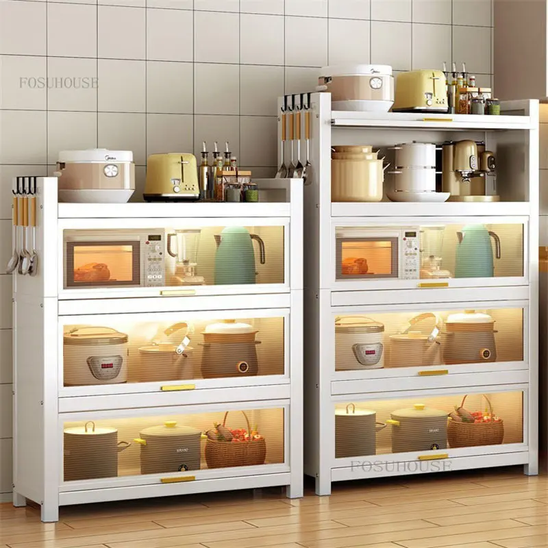 Multifunction Plastic Kitchen Cabinets Home Furniture Floor Multi-layer  Storage Cabinet Simple Living Room Foldable Storage Box
