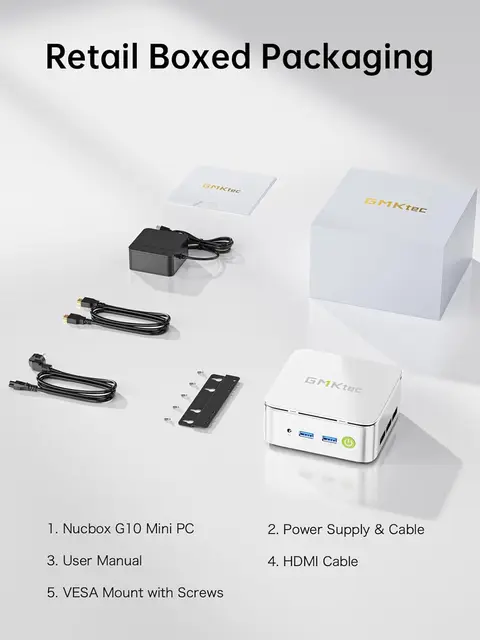 GMKtec G10 AMD Ryzen 5 3500U Mini PC Dual Channel DDR4