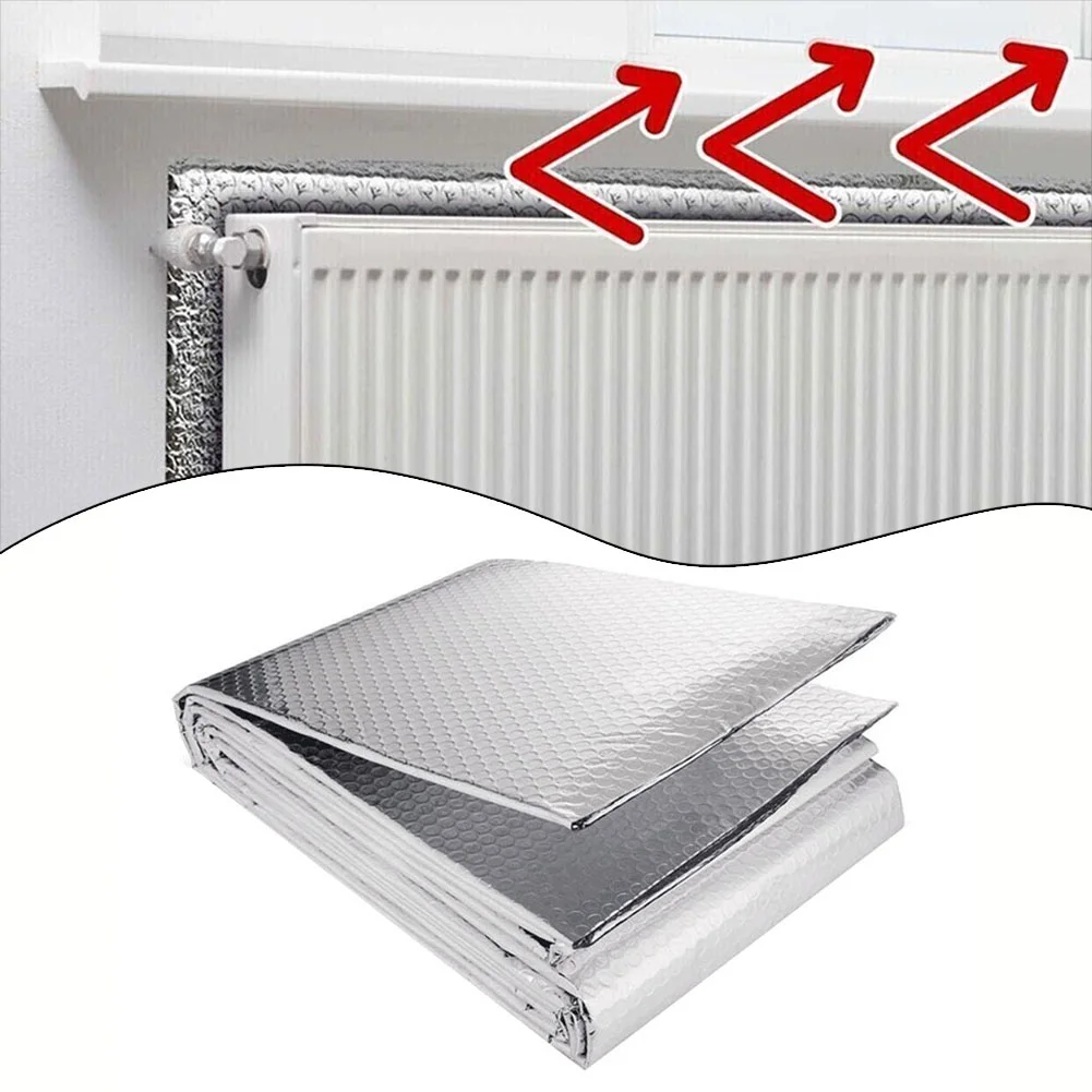 Lámina Reflectora De Calor Para Radiador – Rollo 5m X 60cm Plateado, Ahorra Energía En Casa