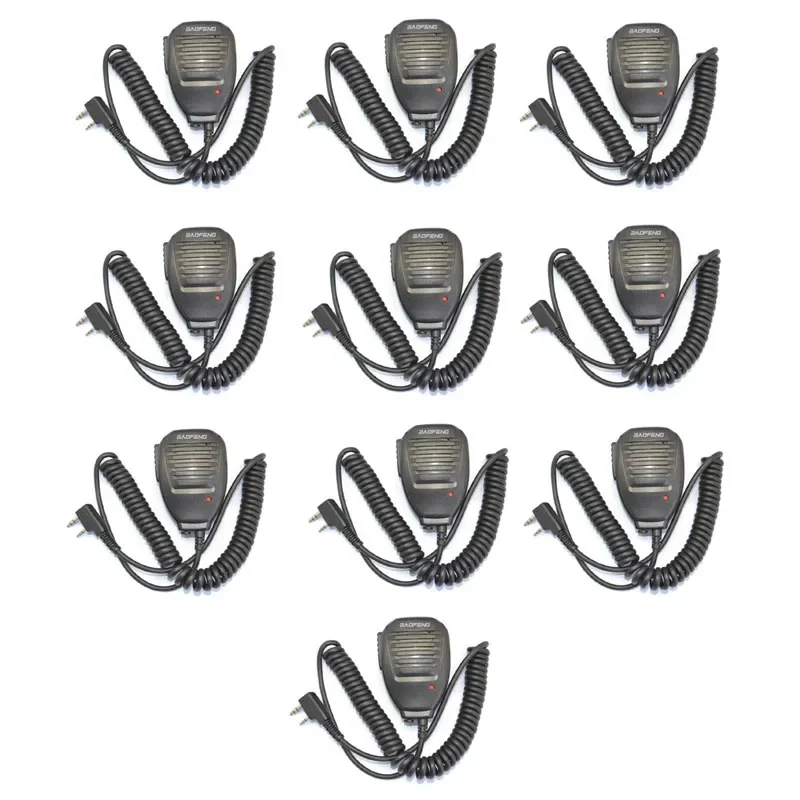 

Lot 10PCS Original 2 Pin K Type PTT Mic Speaker for Baofeng UV-5R Plus BF-888S UV B6 UV-B5 UV-82 GT-3 UV5R Portable Radio