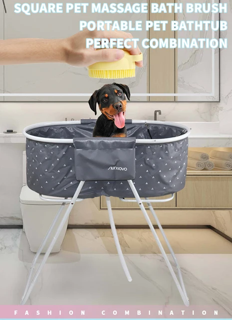 Vasca Da Bagno Pieghevole Per Animali - 53x38x24 Cm, Con Scarico, Per Cani E Gatti - Foto 10