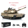 Heng Long 1/16 7.0 M1A2 Abrams Plastic RC Tank 3918 W/ 360°Turret Barrel Recoil TH17791-SMT4 1