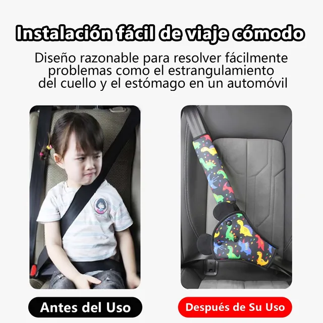 Regolazione della cintura di sicurezza per bambini Auto Anti collo Coprispalla per bambini Posizionatore della cintura di sicurezza Cintura di sicurezza per bambini per la sicurezza dei bambini 2