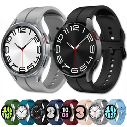 Silicone strap For Samsung Galaxy watch 6 4 Classic 47mm 43mm 46mm Gap free connecting wristband For Galaxy 6 5 4 44mm 40mm 45mm