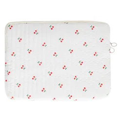 Floral Quilted Laptop Sleeve - Stylish Protective Case - 13 Inch (Style 12)