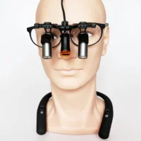 Loupes dentaires ergonomiques à cadre en titane 3,5x 4,5x 5,5x 6,5x, loupes chirurgicales, pas besoin de plier la tête avec lumière 1