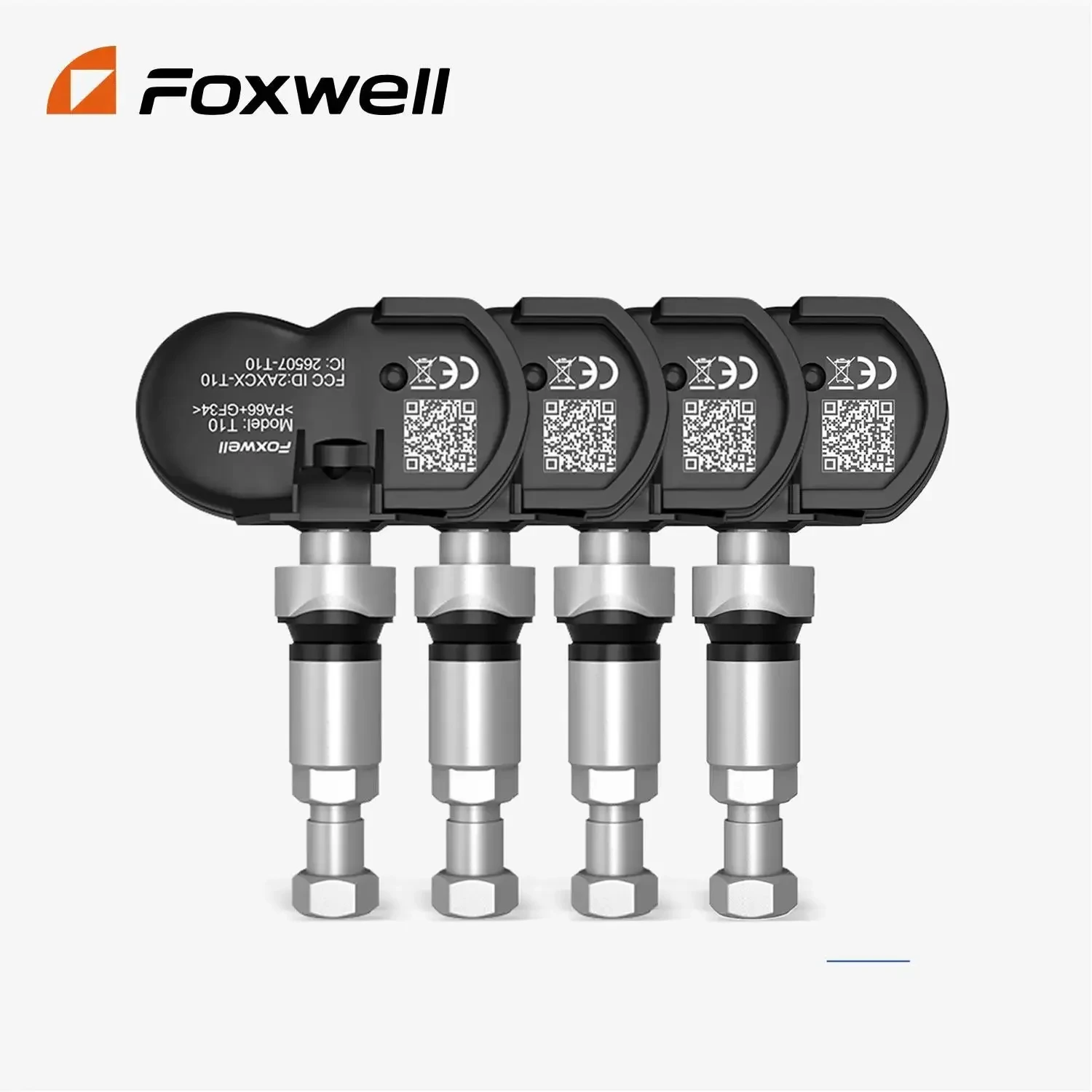 Foxwell T10 무선 센서, 프로그래밍 데이터 변경 센서, 타이어 압력 모니터링 시스템 테스터 수리 도구, 4 개
