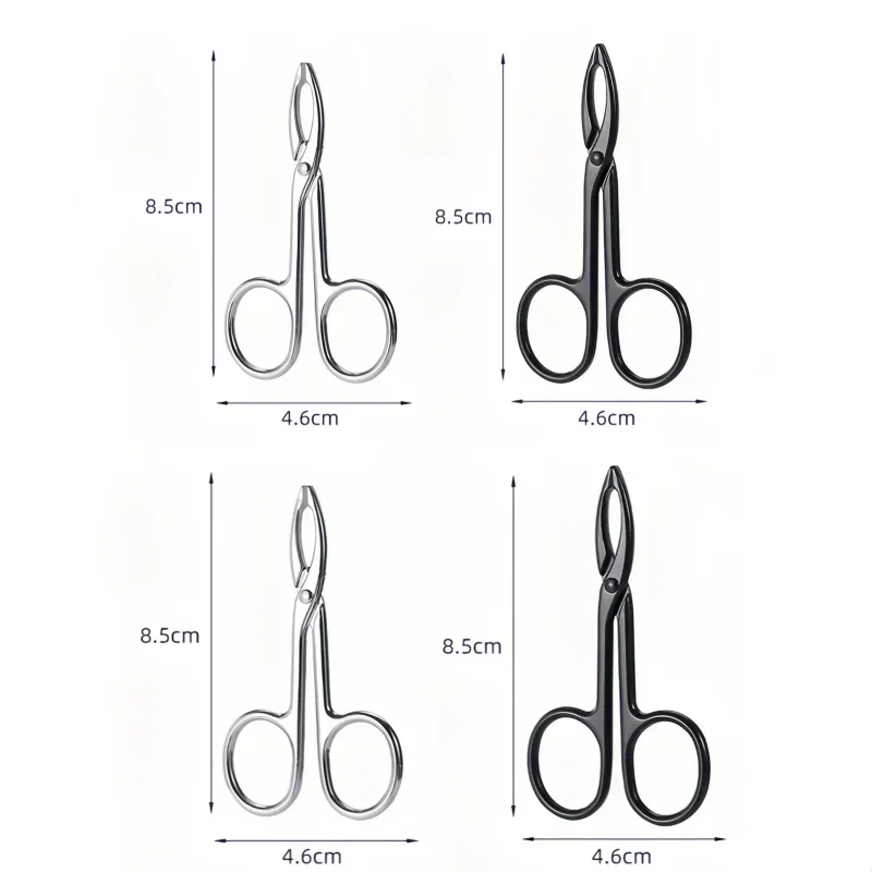 Stainless Steel Elbow Eyebrow Tweezers Clip Scissors Straight Pointed Professional Plucking Makeup Beauty Tools