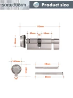 Zinc alloy indoor door lock, intelligent digital password key lock, bedroom, kitchen, bathroom, storage room, apartment - Image 3