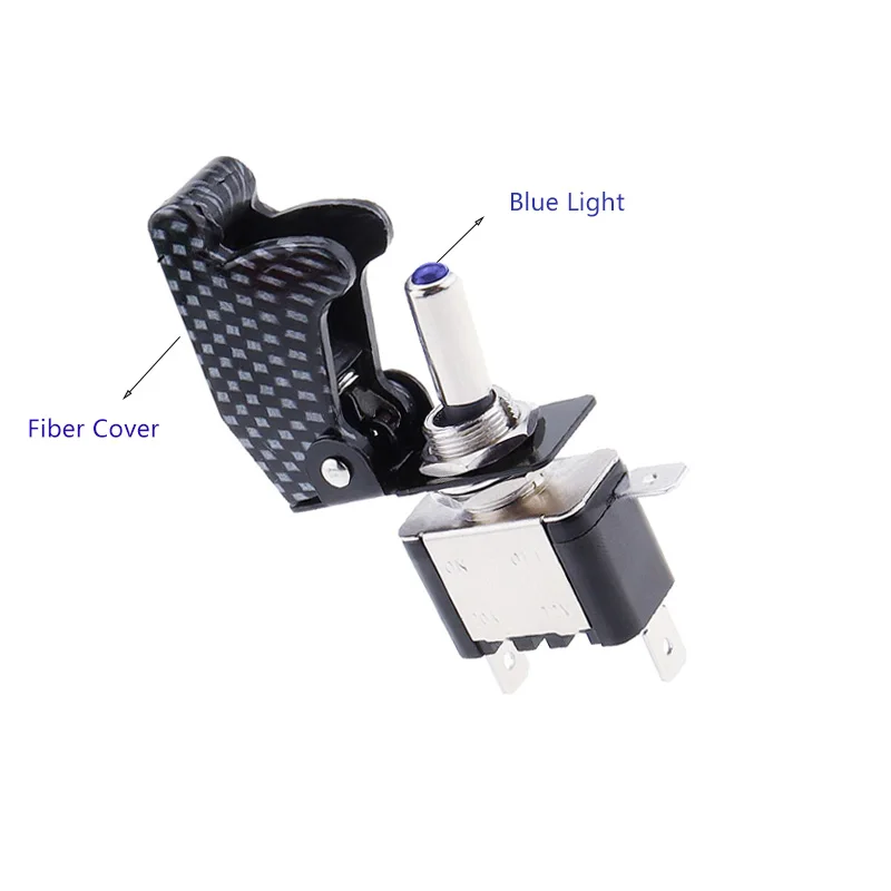 LED 토글 스위치 조명 토글 스위치 제어 ON/OFF + 항공기 미사일 스타일 플립 업 커버 XW, 20A, 12V, 신제품