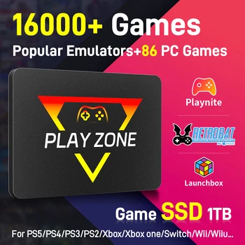 Playzone SSD da 1 TB e console di gioco per PS5/PS4/PS3/Xbox/Xbox one/Switch con 16000 giochi di emulatore + 86 giochi per PC Plug & Play per PC WIN 1