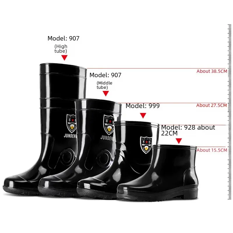 VogeLuxe | Men’s Smooth Leather Pull On Mid Calf Work Boots main image 1