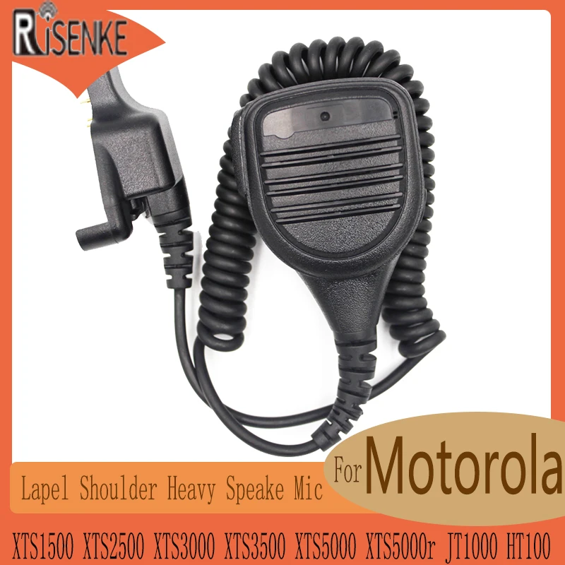 RISENKE Shoulder Speake Mic, Compatible with Motorola Radio, XTS1500, XTS2500, XTS3000, XTS3500, XTS5000, XTS5000, JT1000, HT100