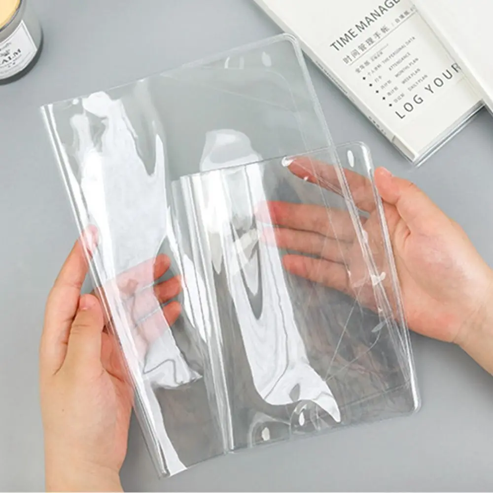 Durable A5/A6 Notebook Protective Sleeve PVC Waterproof Book Cover Transparent Scrapbooking Cover Diary