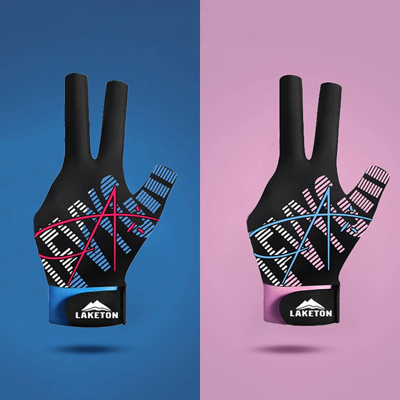 Pool gloves Billiard accessories Left hand Billiards glove Three finger Snooker billiard glove Non slip Stickers Elasticity Billiard training gloves 1pc