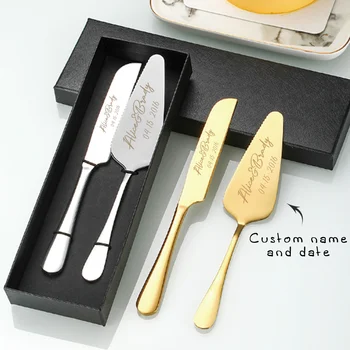 Custom Engraved Cake Knife Set 1