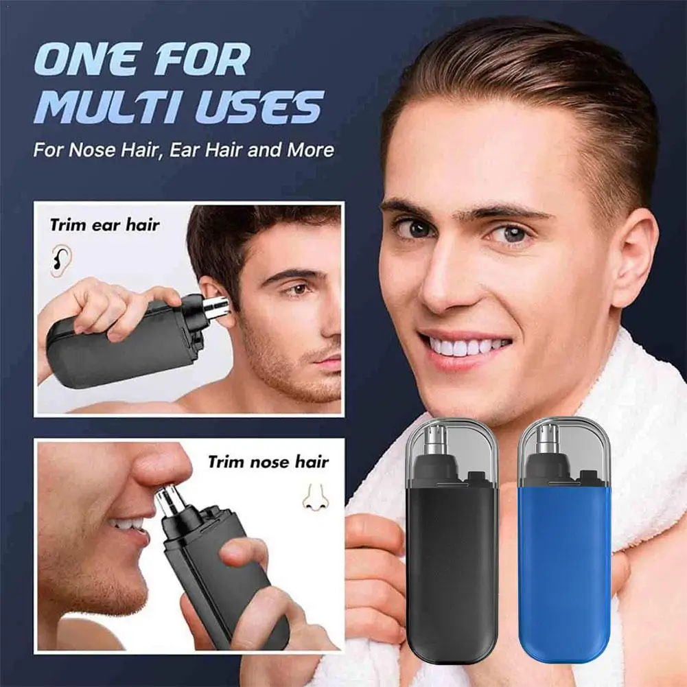 

Portable Nose Hair Trimmer 2 in 1 Rechargeable USB Eyebrow & Facial Hair Trimmer 7000 RPM Powerful Capture Nose Hair