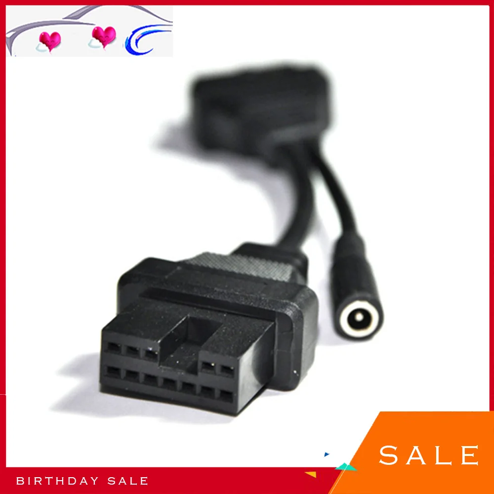 

2023 OBD Adapter For Mitsubishi Outlander L200 ASX Pajero 12Pin To 16 Pin OBD2 Diagnostic Cable Car Diagnostic Tool