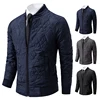 Autumn and winter men's fashion leisure 2023 new knitted men's Korean version of slim cotton-padded jacket sweater coat.