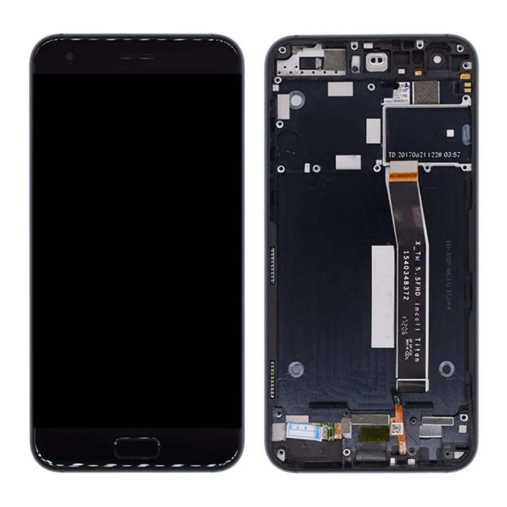 프레임이 있는 오리지널 LCD 디스플레이, 터치 스크린 디지타이저 교체 어셈블리, ASUS ZenFone 4 ZE554KL Z01KD, 5.5 인치