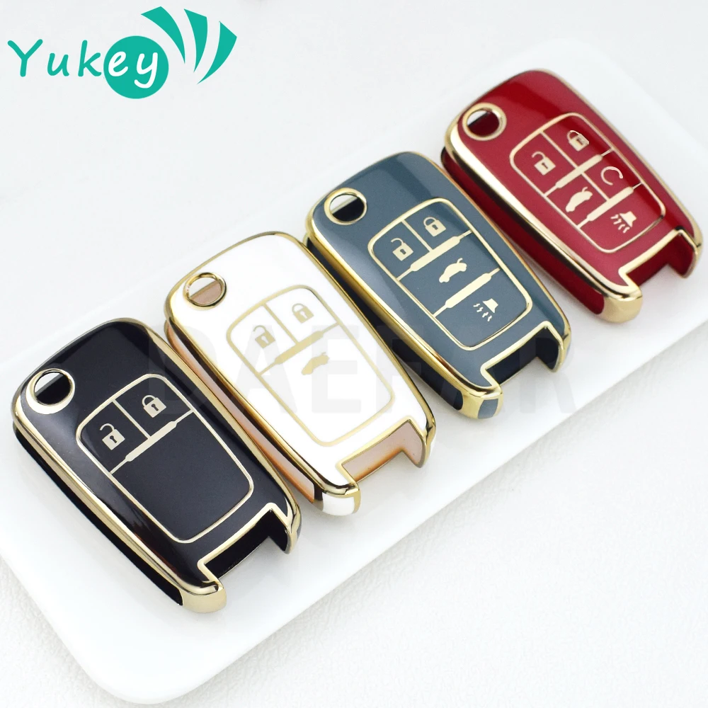 Per Chevrolet Car Key Fob Per Chevrolet Chevy Cruze Malibu Camaro Aveo Equinox Impala Sonic 2 3 4 5 Pulsanti Tpu Smart Key Case