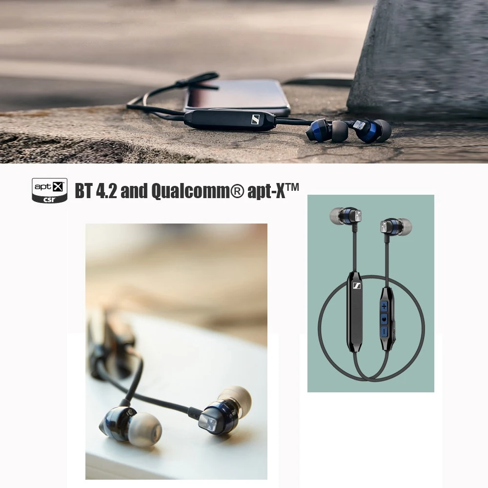 Sennheiser CX 6.00BT Bluetooth earphones In-Ear Earbuds Wireless Stereo  Noise Cancelling Sports headset bluetooth Headphones - AliExpress