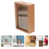Wood Coin Bank Clear Window Photo Frame Piggy Bank For Adults Money Saving Jar Wooden Box Home Decor Money Boxes 1