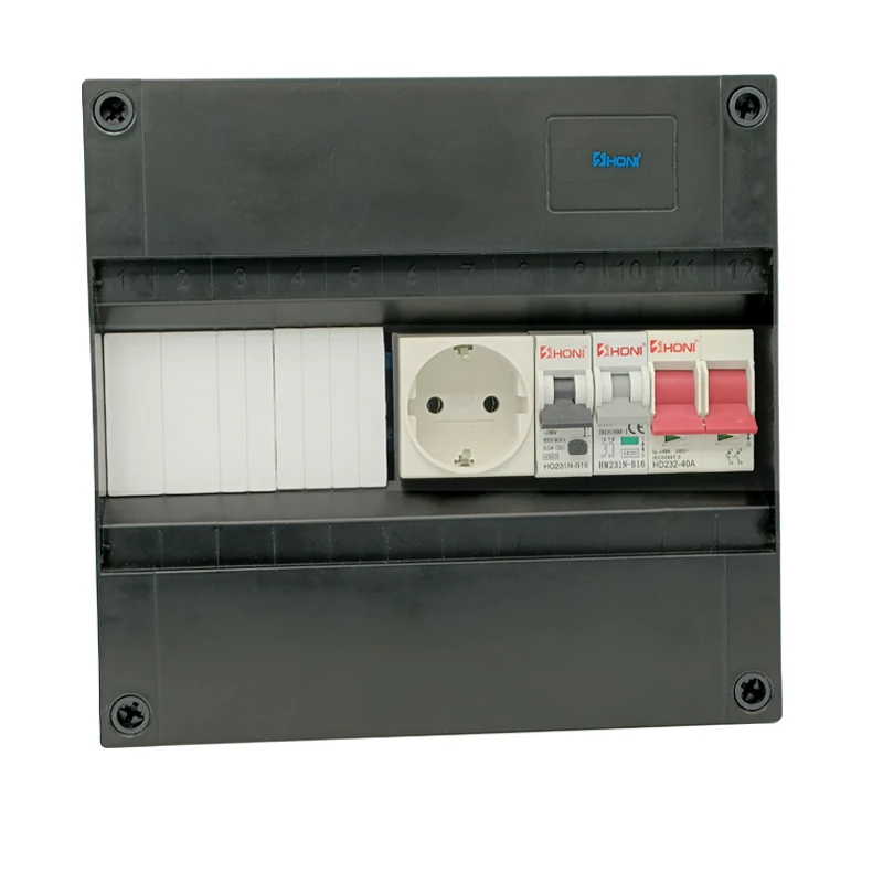

Good quality 12 loop black fuse box distribution box