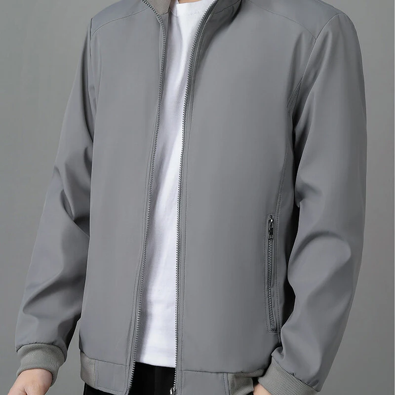 New Solid Color Business Men's Jacket  Casual Thin Men's Clothing Spring Autumn Outerwear jackets For Men Clothing Male Coat