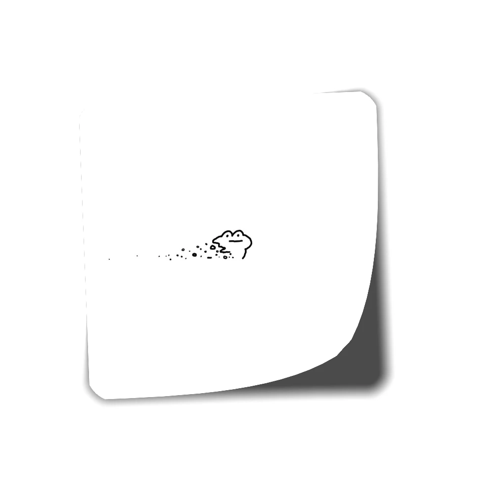 

FROG STICKER 007 Sticker for Laptop Decor Bedroom Car Cute Cartoon Art Fashionable Public Suitcase