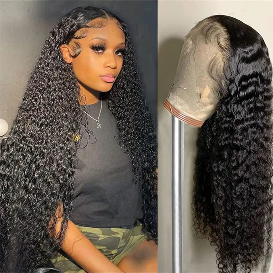 Curly HD Transparent Lace Front Human Hair Wigs For Women Brazilian Curly Human Hair Wigs Remy Bob 13x4 human hair wig lace front wig human hair wigs front lace wig