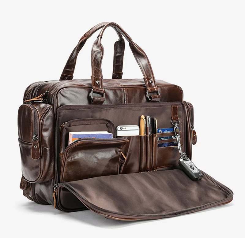 Luxury Genuine Leather Travel Bag Men Luggage Duffel Bag Big Weekend Bags Tote Big Weekend Overnight Bags Carry on Messenger