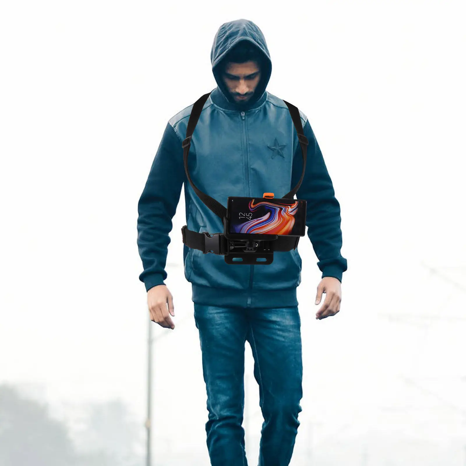 조절 가능한 야외 스포츠 카메라 하네스 가슴 스트랩 넓은 탄성 밴드 카메라 휴대용 가슴 하네스 안전 스트랩 캐리어