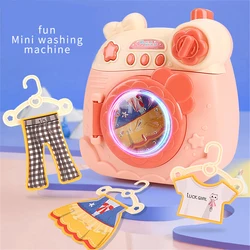 Machine à laver à tambour de Simulation, Mini Machine à laver avec effets de lumière colorés rotatifs, exercice pratique pour bébé, accessoires de cuisine 