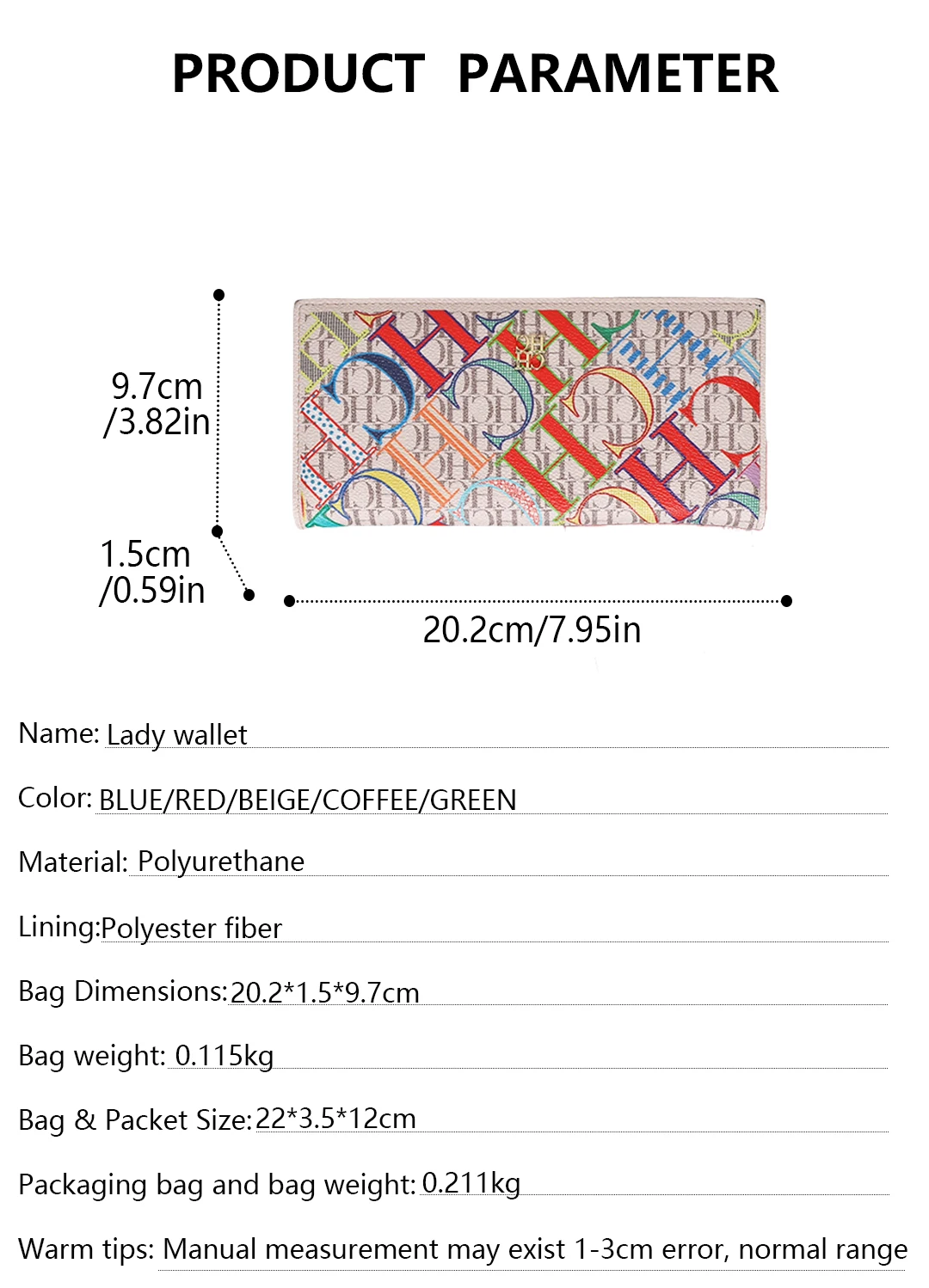 Monogramm-Langbörse mit Goldlogo-Akzent Mehrere Kartenfächer Reißverschluss-Münzfach Druckknopfverschluss Damen-Modeaccessoire – Detail 1