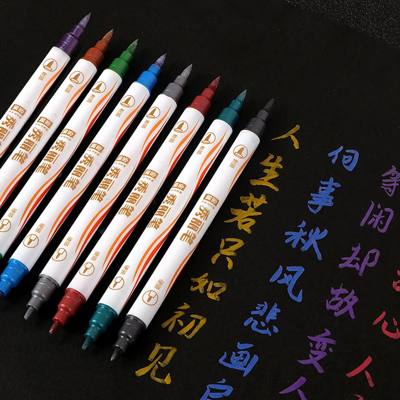 Pen Marker Color Marker Pens Markers Pen Marker Pens Marker Pen Art Marker Pens Metallic Markers Pens Colored Pens Art Markers Calligraphy Brush Pens 10 Colors Metallic Marker Pen Calligraphy Brush Pens Scrapbooking Crafts Card Making Art Pen Drawing Stationery Office Supplies