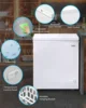 7.0 Cu.Ft Deep Freezer,Top Opening Chest Freezer, 10.0 Cubic Feet Large Freezer, Low noise，Adjustable Temperature 4