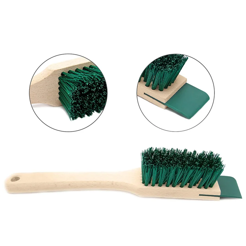 【24시간 세일】인체공학적 긴 손잡이 스크레이퍼와 단단한 강모 브러시가 있는 모어 데크 스크레이퍼, 원예용 청소 도구