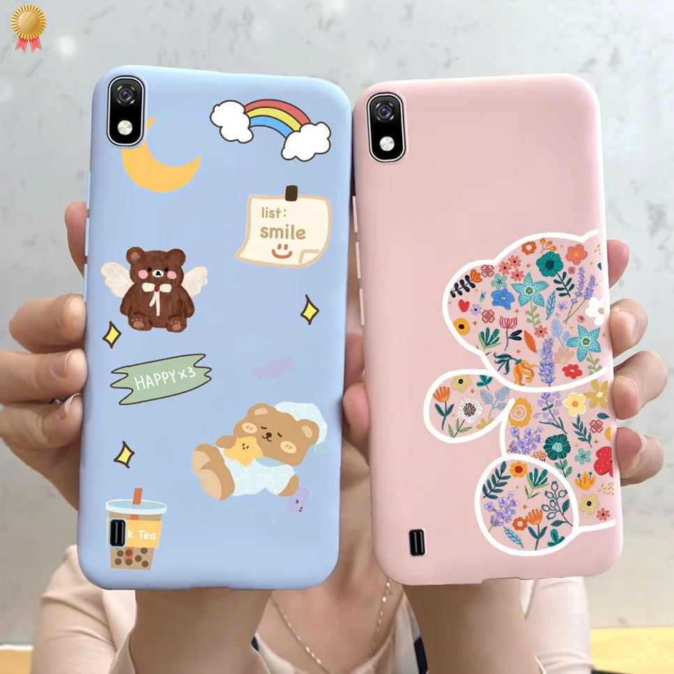 Case For Samsung Galaxy A10 A105F Candy Solid Color Shockproof