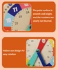 Wooden Clock Model Teaching Aid,Montessori Learning Clocks with Cards,Kindergartner Toy for Game,Interaction Playroom Wall 5