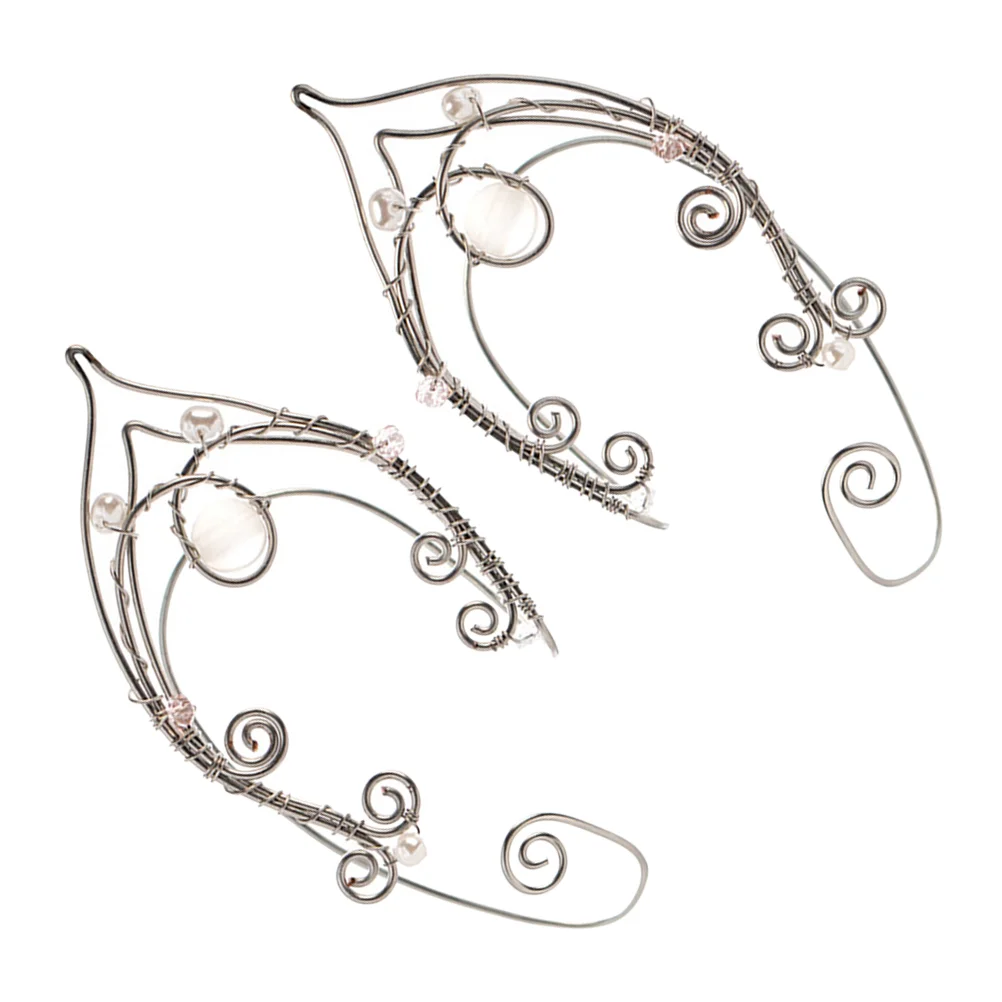 

Ear Clip Earrings Wrap Butterflies Nocuffs Wing Elf Cuff Wedding Filigree Fairy Crystal Jewelryzircon Elves