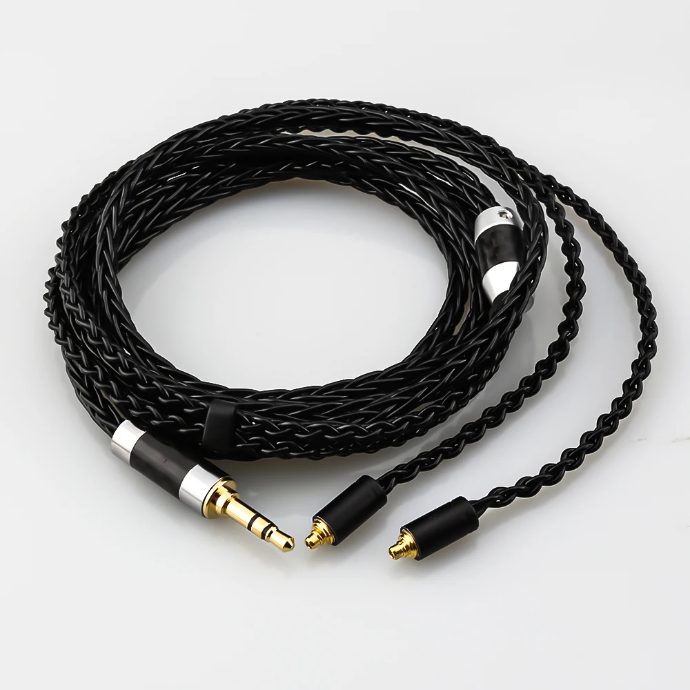 Fidelidade 3.5 mm 2.5 mm 4.4 mm Xlr Núcleo Banhado a Prata Preto Cabo do Fone de Ouvido para Sennheiser Ie300 Ie900 Alta - Image 5