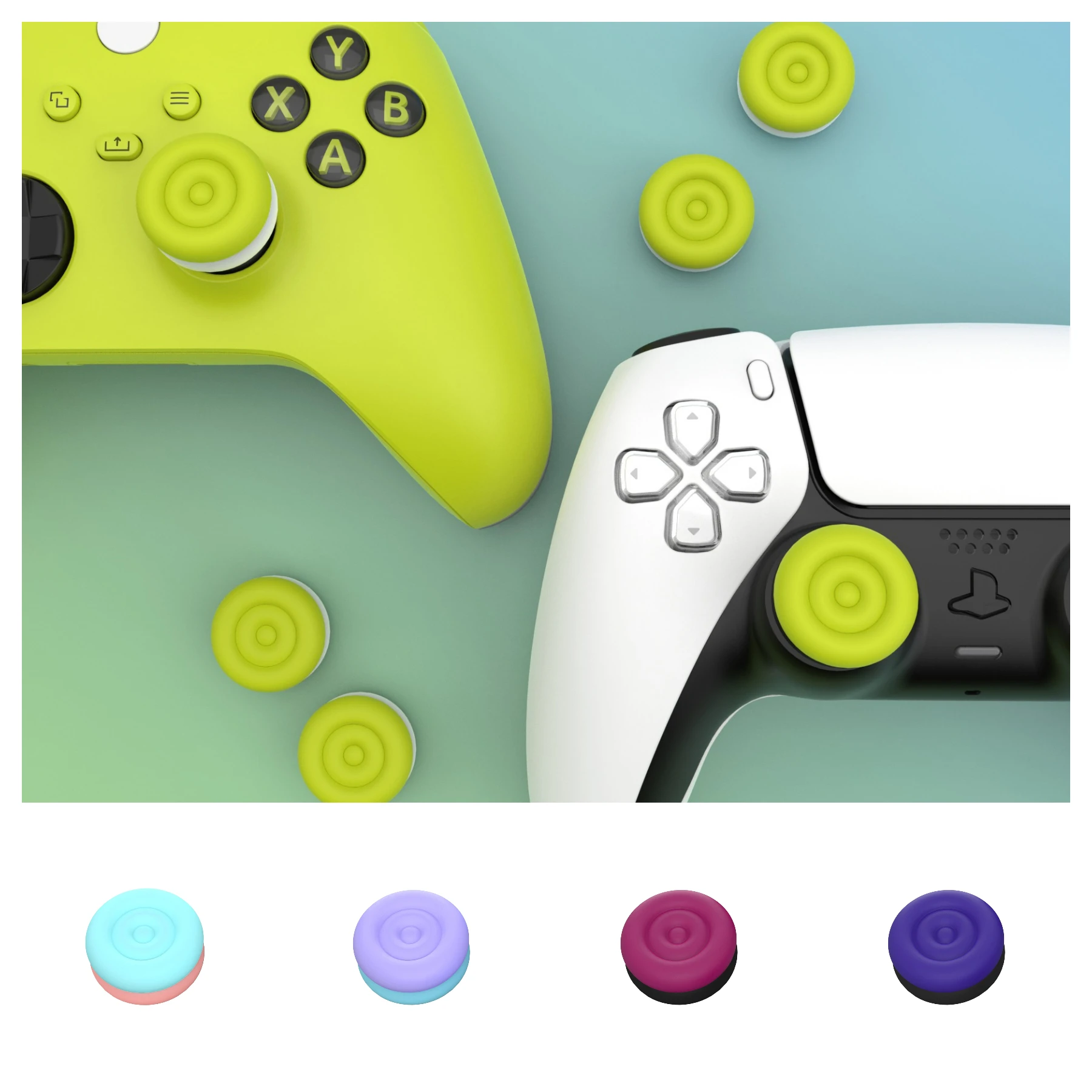 Playvital Cushion Caps Thumb Grips Per Ps5/4, Per Xbox Series X/S, Per Xbox One, Elite Series 2, Per Switch Pro Controller