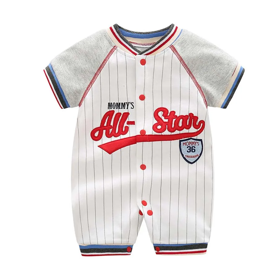 Baby Rompers Summer Style Newborn Baby Boy Girl Cute Cartoon Toy Car All Printed Comfortable Short Sleeved Jumpsuit Made Of Pure baby rompers