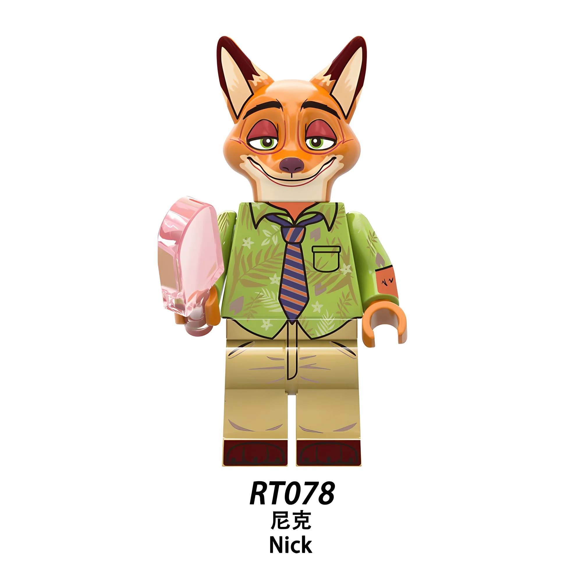 Zootopia Building Block Figures RT8012,includes Nick, Judy, Dawn Bellwether,Leodore Lionheart,Flash, Chief Bogo, creative gift
